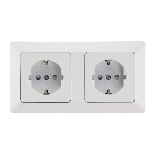 MILOS Installations-Set – 8 Steckdosen + 2 Schalter weiß matt