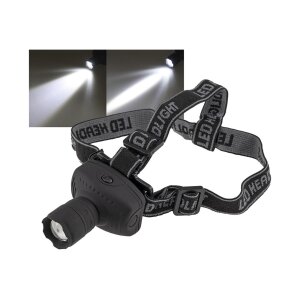 LED-Stirnlampe mit fokussierbarer 1W LED 3x AAA Batterie...