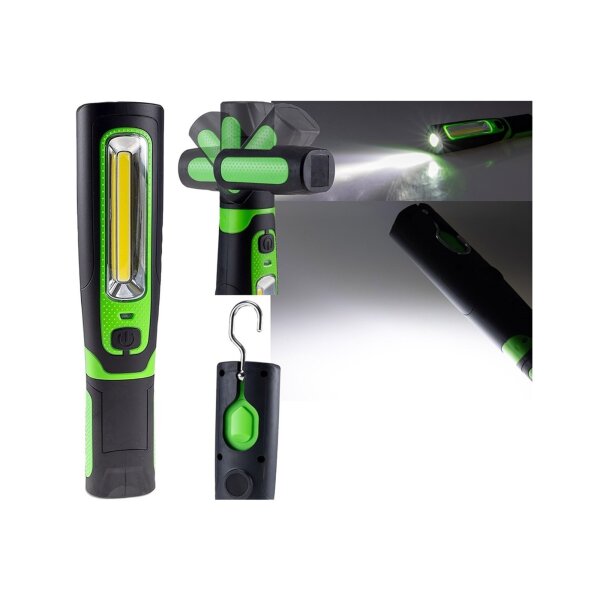 LED Stableuchte FlexiLED 300 mit Akku, 270lm, IP44, Magnet & Haken