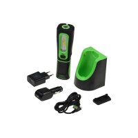 LED Stableuchte mit Akku "FlexiLED 300+" Ladeschale, Magnethalter, 3W, 250lm,IP44