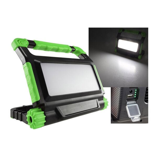 LED Baustrahler mit Akku "BSA-50" 50W, 4200lm, 4500K / neutralweiß