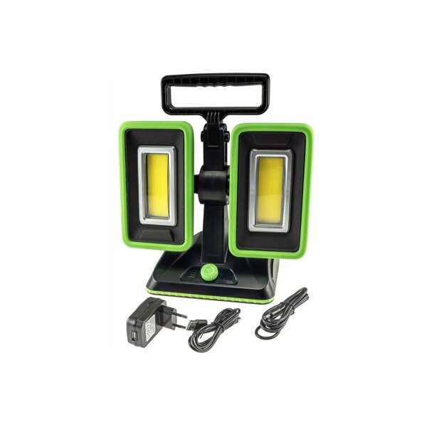 LED Baustrahler mit Akku "BSA-60 duo" 2x30W, 5600lm, 4500K / neutralweiß