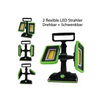 LED Baustrahler mit Akku "BSA-60 duo" 2x30W, 5600lm, 4500K / neutralweiß