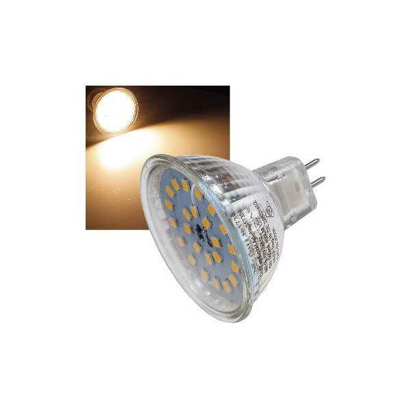 LED Strahler MR16 "H55 SMD" 120°, 3000k, 420lm, 12V/4W, warmweiß