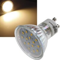 LED Strahler GU10 "H10 SMD" 15 SMD LEDs 3000k, 50lm, 120°, 230V/0,8W, warmweiß