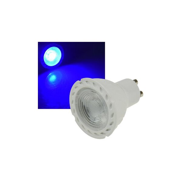 LED Strahler GU10 "LDS-50" blau 38°, 230V/5W