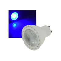 LED Strahler GU10 "LDS-50" blau 38°, 230V/5W