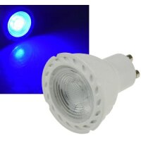 LED Strahler GU10 "LDS-50" blau 38°, 230V/5W