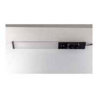 LED Unterbauleuchte Arusha schwarz 18W | Mit USB & 2 Steckdosen | 1607 Lumen