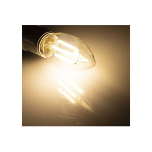 LED Kerzenlampe E14 "Filament K4" 3000k, 400lm, 230V/4W, warmweiß