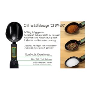 Löffelwaage "CT LW-500" 1-500g, 0,1g genau