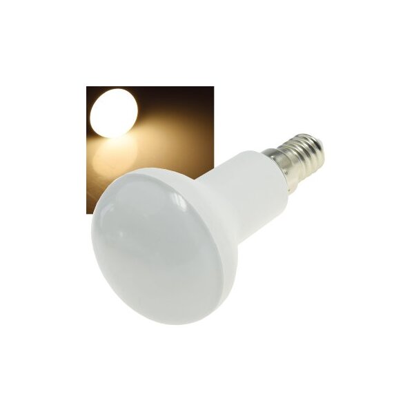 LED Reflektorstrahler R50 E14 521lm, 6W, 230V, 120°, 3000K warmweiß
