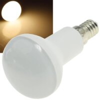 LED Reflektorstrahler R50 E14 521lm, 6W, 230V, 120°, 3000K warmweiß