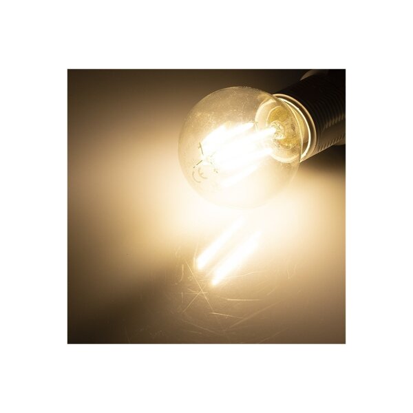 LED Tropfenlampe E14 "Filament T4" 3000k, 500lm, 230V/4W, warmweiß