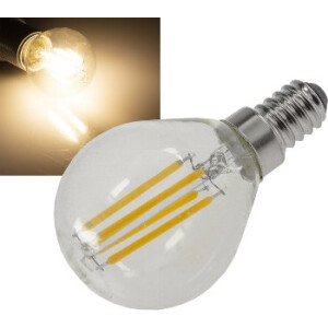 LED Tropfenlampe E14 "Filament T4" 3000k, 500lm, 230V/4W, warmweiß