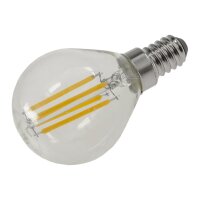 LED Tropfenlampe E14 "Filament T4" 3000k, 500lm, 230V/4W, warmweiß