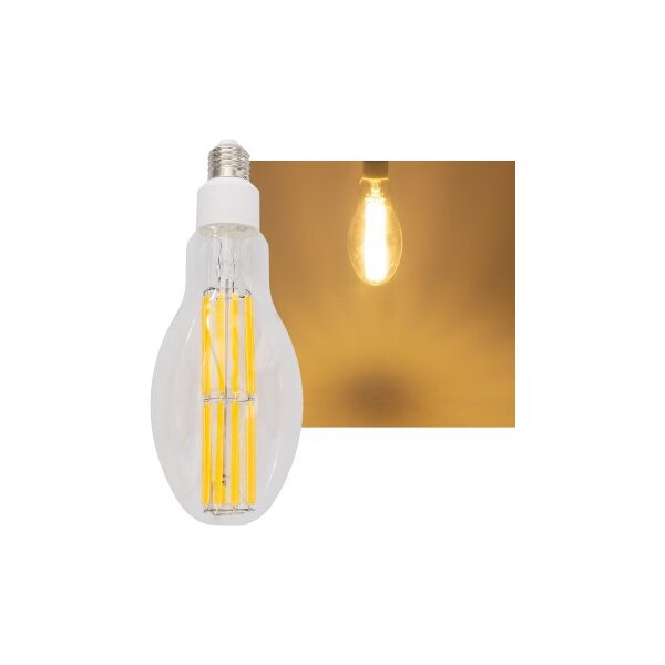 LED Filament-Lampe E27 50W "FHE-50" 7841lm, 2700K, warmweiß, ØxH 9x24cm