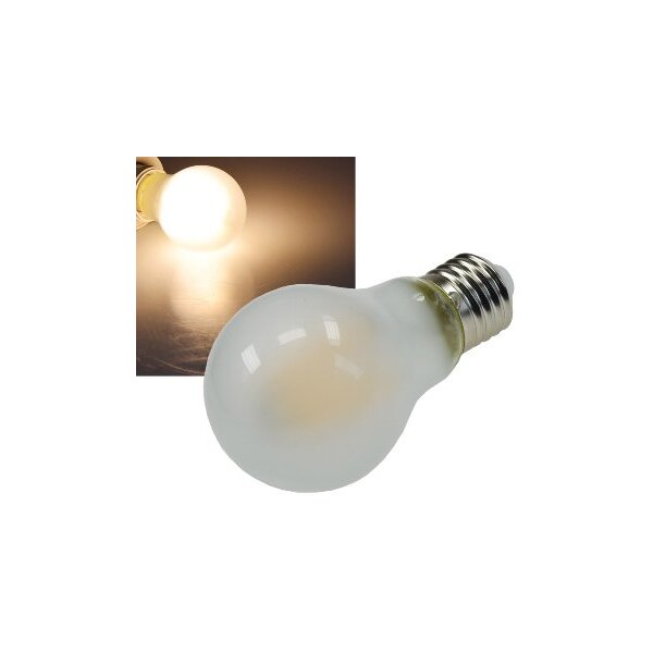 LED Glühlampe E27 "Filament G60m" matt 3000k, 640lm, 230V / 8W, warmweiß