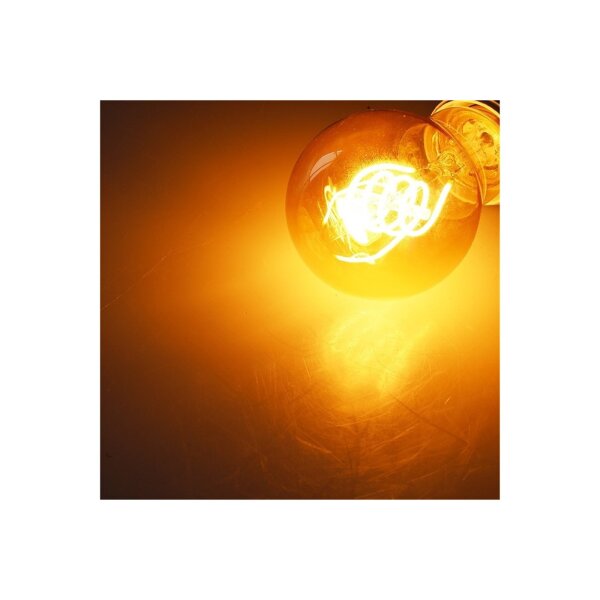 LED Glühlampe E27 "Vintage G70" 2200k, 249lm, 230V/4W, warmweiß/amber