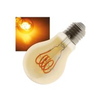 LED Glühlampe E27 "Vintage G70" 2200k, 249lm, 230V/4W, warmweiß/amber