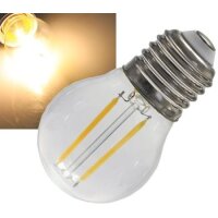 LED Tropfenlampe E27 "Filament T4" 3000k, 524lm, 230V/4W, warmweiß