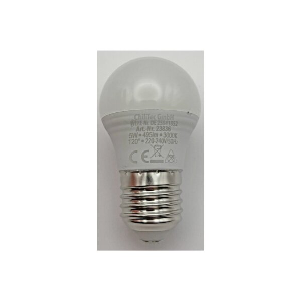 LED Tropfenlampe E27 "promo" warmweiß 120°, 230V, 5W, 495lm, 3000k