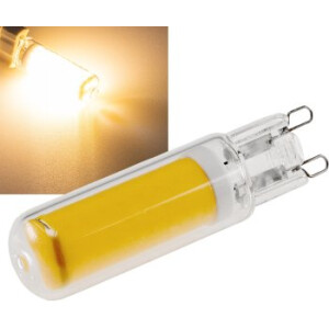 LED Stiftsockel G9, 4W, 480lm, dimmbar 330°, 230V, 3000k / warmweiß, Glas