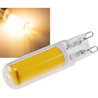 LED Stiftsockel G9, 4W, 480lm, dimmbar 330°, 230V, 3000k / warmweiß, Glas