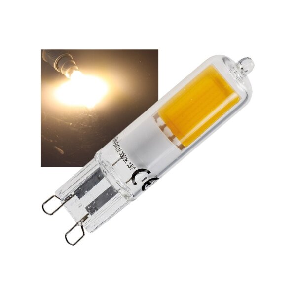 LED Stiftsockel G9, 4W, 500lm 330°, 230V, 3000k / warmweiß, Glas