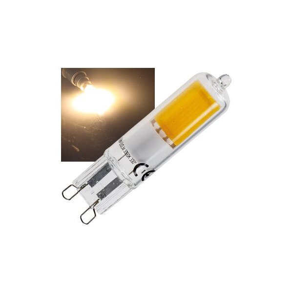 LED Stiftsockel G9, 4W, 500lm 330°, 230V, 3000k / warmweiß, Glas