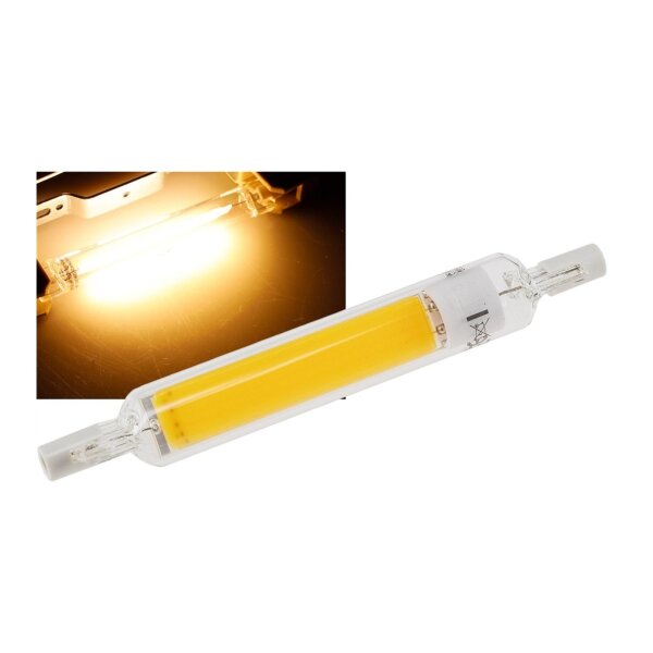 LED Strahler 8W R7s "RS118 COB8" 360°, 3000k, 920lm, 118mm, warmweiß