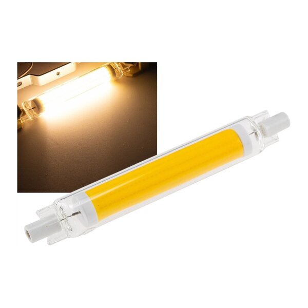 LED Strahler 8W R7s "RS118 COB8dim" 360°, 3000k, 887lm, 118mm, warmweiß