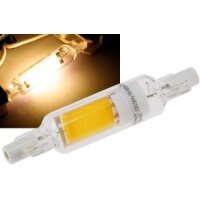 LED Strahler R7s "Glas RS78" 360°, 480lm, 78mm, 2900k / warmweiß