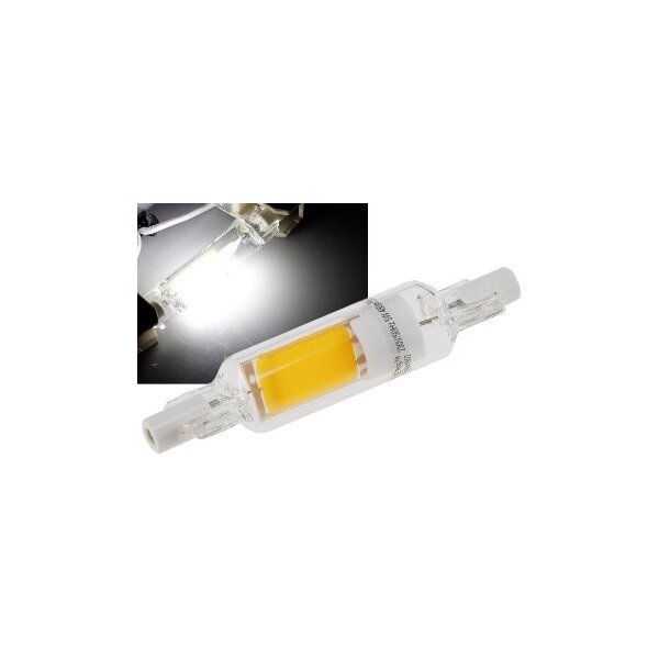 LED Strahler R7s "Glas RS78" 360°, 510lm, 78mm, 4000k / neutralweiß