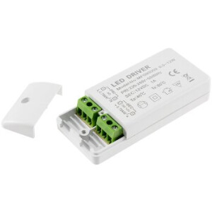 LED-Trafo "CT-12E-V2", 0,5-12W eckig Ein 220-240V, Aus 12V= Konstantspannung