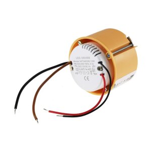 LED-Trafo "CT-12E-V2R", 0,5-12W rund Ein 220-240V, Aus 12V= Konstantspannung
