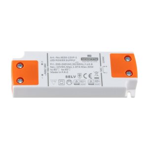 LED-Trafo "CT-SL20" SlimLine 0,5-20W Ein 180-264V, Aus 12V= Konstantspannung