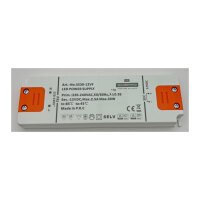 LED-Trafo "CT-SL30" SlimLine 0,5-30W Ein 198-264V, Aus 12V= Konstantspannung