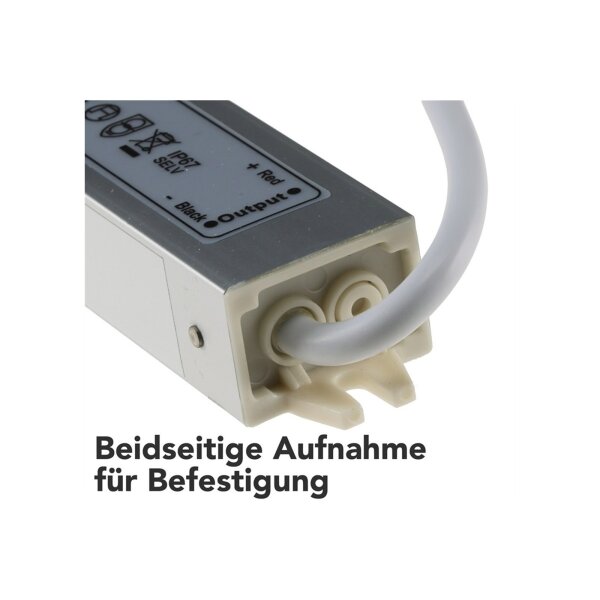 LED-Trafo IP67 wasserdicht, 1-20W Ein 220-240V, Aus 12V= Konstantspannung