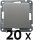 DELPHI Wechselschalter 20 Stück 230V Lichtschalter Ohne Rahmen Komfort Klemmanschluss Silber