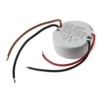 LED-Trafo KS-12R 12W, 3-45V= rund Ein 220-240V, Aus 350mA Konstantstrom