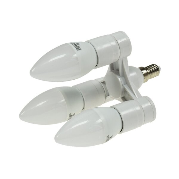 E14-Fassung "Triple", 3-fach Adapter auf 3x E14-Schraubfassungen