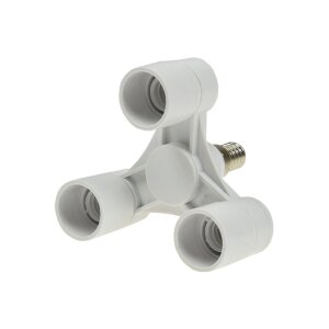 E14-Fassung "Triple", 3-fach Adapter auf 3x...