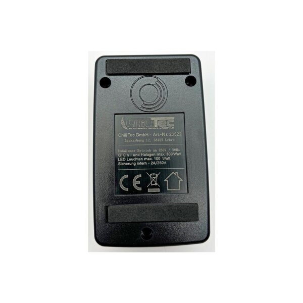 Fußdimmer mit Schalter für LED & Halogen – Phasenanschnitt, 3–300W, 2 Ausgänge