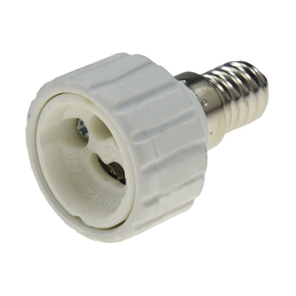 Lampensockel-Adapter, Keramik E14 auf GU10