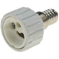 Lampensockel-Adapter, Keramik E14 auf GU10
