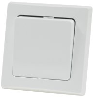 DELPHI Wechsel-Schalter Lichtschalter 230V Unterputz Klemmanschluss mit 1-fach Rahmen Weiß