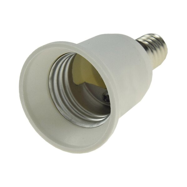 Lampensockel-Adapter, Kunststoff E14 auf E27