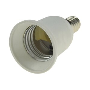 Lampensockel-Adapter, Kunststoff E14 auf E27