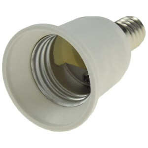 Lampensockel-Adapter, Kunststoff E14 auf E27